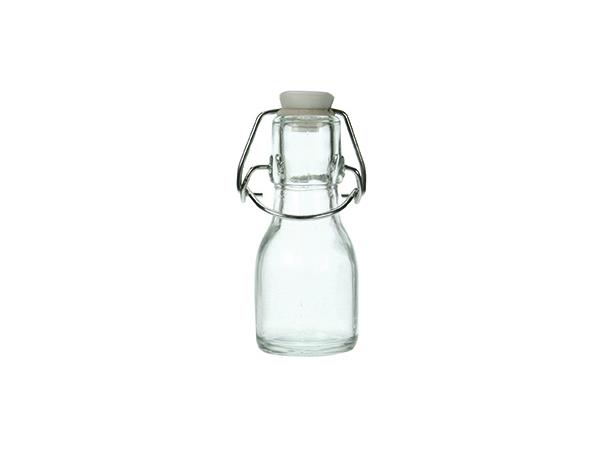 Mini flaske med patentkork 7,5cl Miniatyrflaske til melk, fløte el. saus